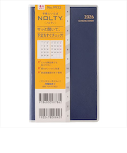 【2026年3月始まり】　ノルティ（NOLTY）　マンスリースリム-i　定形外　マンスリーブロック　9932　ネイビー　月曜始まり