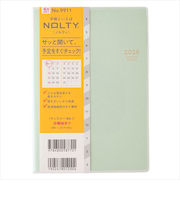 【2026年3月始まり】　ノルティ（NOLTY）　マンスリーB6-i　マンスリーブロック　9911　グリーン　日曜始まり