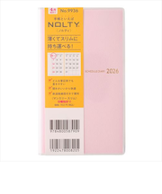 【2026年3月始まり】　ノルティ（NOLTY）　マンスリースリム　定形外　マンスリーブロック　9936　ピンク　日曜始まり