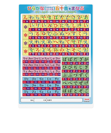 共栄　学習下敷　B5判　ひらがな五十音　NO8300－B5－1