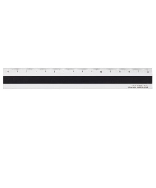 ラダイト（Luddite）　THIS　INDUSTRIAL　Hybrid　Ruler　LDTI-HRB-2501　シルバー×ブラック