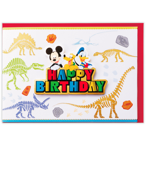 ホールマーク（Hallmark）　立体カード　誕生お祝い　ディズニー　ミッキー＆フレンズ　845971　ダイナソー　恐竜