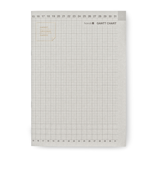 ハンズプラス（hands+）　フリーダイアリー　A5　マンスリーガントチャート