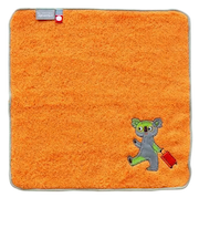 アミカ（AMICA）　アップリケ　ハンカチ　（パッケージ仕様）　旅するコアラ