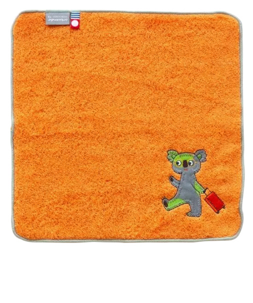 アミカ（AMICA）　アップリケ　ハンカチ　（パッケージ仕様）　旅するコアラ