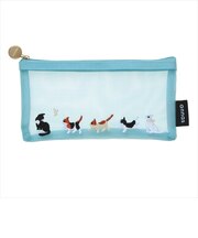 学研ステイフル　アンナス（annas）　刺繍メッシュペンポーチ　H14062　ネコ