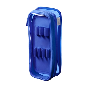 リヒトラブ（LIHIT　LAB.）　XCOA　リバーシブルクリヤーペンケースライト　A-3810-8　コバルトブルー