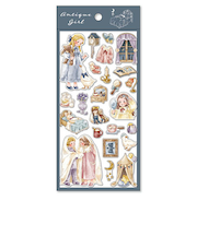 マインドウェイブ　アンティークガールステッカー　81690　おやすみの時間