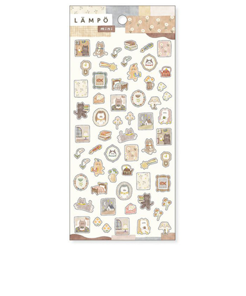 マインドウェイブ　ランポステッカー　ミニ　82092　ねこと夜