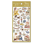 マインドウェイブ アンティークガールステッカー 81688 あそびの時間