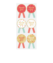 インディゴ　PS462　リボンシール　サンキュー／ドット