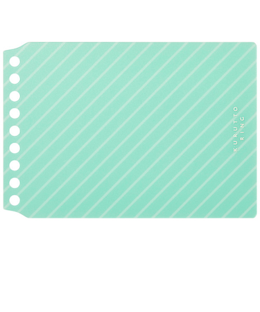 マルマン（maruman）　くるっとリング（KURUTTO　RING）　ななめストライプ表紙　ミニサイズ　FMR9PE－53　ミント