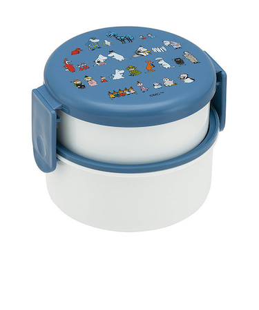 スケーター（Skater）　丸型ランチボックス2段　ムーミン80周年　500mL　ONWR1
