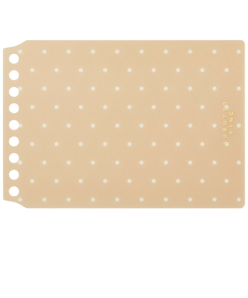 マルマン（maruman）　くるっとリング（KURUTTO　RING）　ドット表紙　ミニサイズ　FMR9PD－21　ベージュ