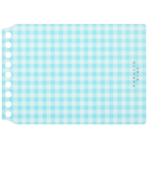 マルマン（maruman）　くるっとリング（KURUTTO　RING）　ギンガムチェック表紙　ミニサイズ　FMR9PB－52　ミニギンガムライトブルー