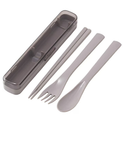 スケーター（Skater）　音のならないスリムトリオセット　スモーキーグレー　TAC1