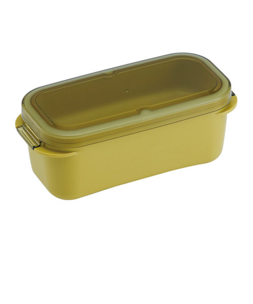 スケーター（Skater）　ラク洗2段ランチボックス　570mL　アンバーイエロー　PALB6