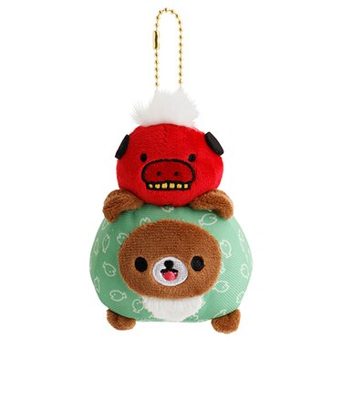 サンエックス　リラックマ　ぶらさげぬいぐるみ　ししまい・チャイロイコグマ