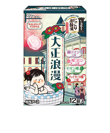白元アース　いい湯旅立ち　にごり炭酸湯　大正浪漫　12錠入