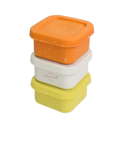 サブヒロモリ　オーリエル　シリコンフードコンテナ3Pセット　S　オレンジ　140mL×3個入