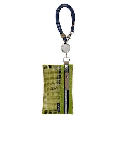 エイワイジュディ（A.Y.Judie）　リールカードポーチ　メッシュ　カーキ