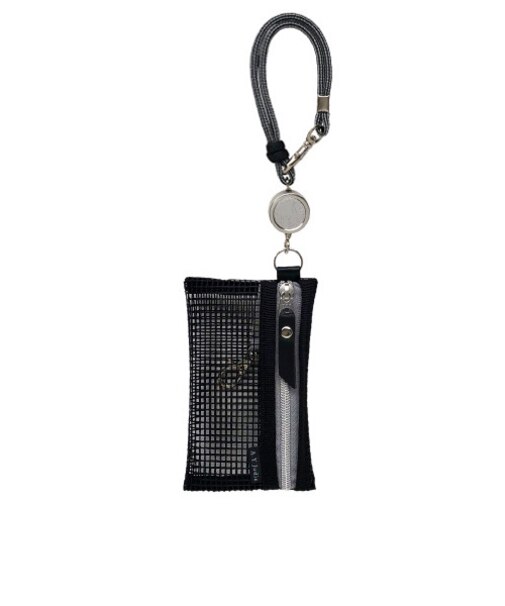 エイワイジュディ（A.Y.Judie）　リールカードポーチ　メッシュ　ブラック