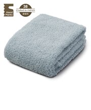 ハンズオリジナル　Hand　Marks　糸からこだわったお肌と髪がよろこぶタオル　スリムバスタオル　ブルー
