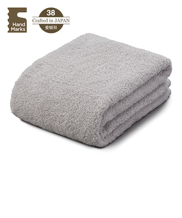 ハンズオリジナル　Hand　Marks　糸からこだわったお肌と髪がよろこぶタオル　バスタオル　グレー