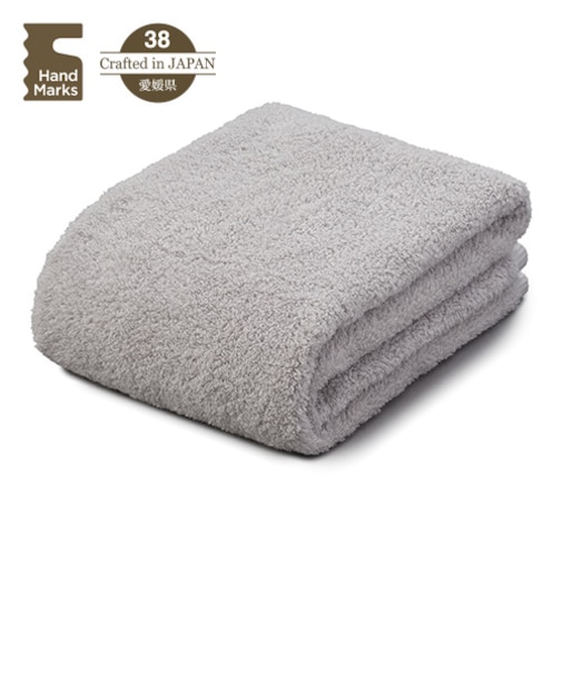 ハンズオリジナル　Hand　Marks　糸からこだわったお肌と髪がよろこぶタオル　バスタオル　グレー