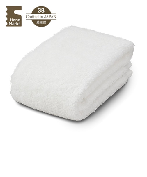 ハンズオリジナル　Hand　Marks　糸からこだわったお肌と髪がよろこぶタオル　フェイスタオル　ホワイト