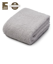 ハンズオリジナル　Hand　Marks　糸からこだわったお肌と髪がよろこぶタオル　スリムバスタオル　グレー