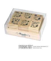 こどものかお　スヌーピー6Pスタンプセット　2280－001　ピーナッツキャラクター評価印