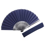 山岡白竹堂　紳士用扇子　ベーシックスタイル　紺扇子セット　扇袋付