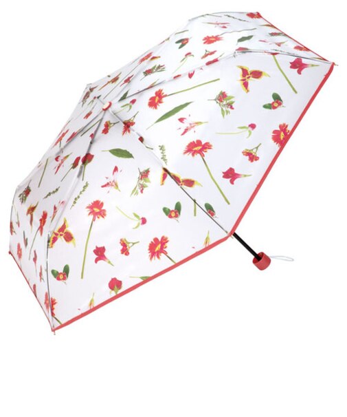 プランティカ×ダブリュピーシー（plantica×Wpc.）　フラワーアンブレラプラスティック　ミニ　PLV001－017－002　レッド