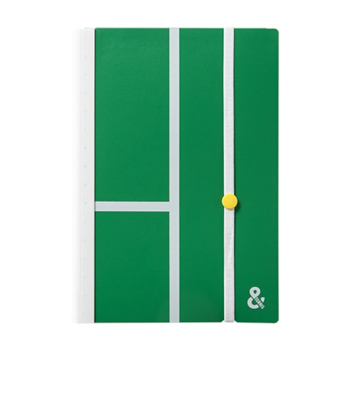 キングジム（KING　JIM）　＆Tennis　二つ折りクリアーファイル　TN5894MGS-G