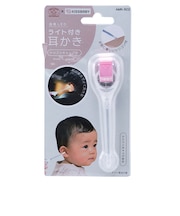 スマイルキッズ　シリコンキャップ付　ライト付き耳かき　AMK－502B　ピンク