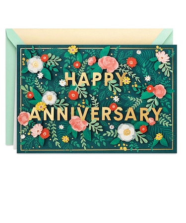 ホールマーク（Hallmark）　記念日　シグニチャー　821470　Floral　Anniversary　Card