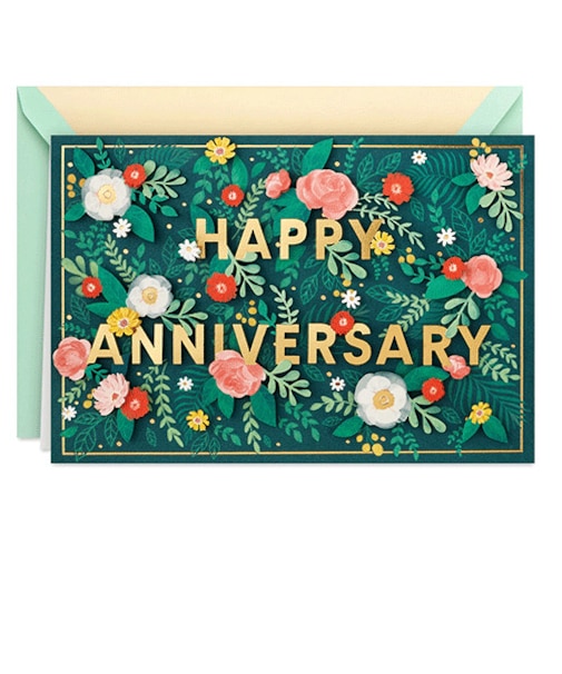 ホールマーク（Hallmark）　記念日　シグニチャー　821470　Floral　Anniversary　Card