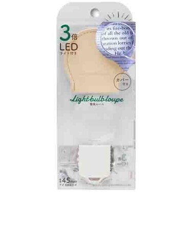 サンスター文具　電球ルーペ　45mm　3倍　ホワイト