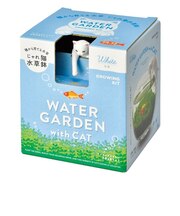 聖新陶芸　猫フィギュア付き水草栽培キット　じゃれ猫水草鉢　GD1056-1　白猫
