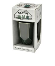 聖新陶芸　HACHIKAKU　CACTUS　GD1057-2　黒/柱サボテン