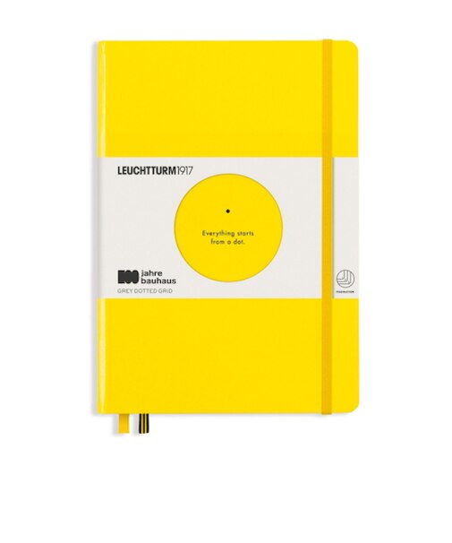 ロイヒトトゥルム1917（LEUCHTTURM1917）　バウハウス　A5ノート　ドット方眼　359620　レモン