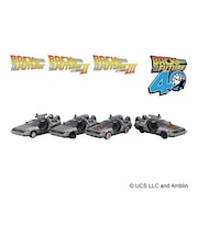 エンスカイ　バック・トゥ・ザ・フューチャー　プルバックキーホルダー　PBK-TM5　タイムマシンセット（40周年記念ボックス入り）