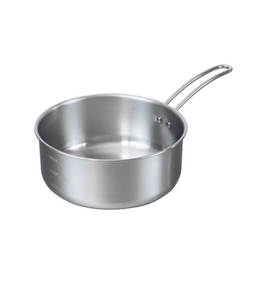 【お買い得】　IHステンレス　雪平　18cm　目盛付　MB－3811