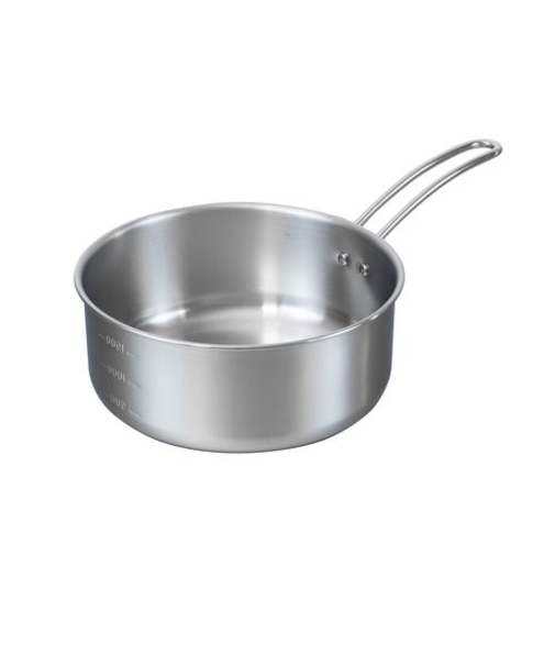 【お買い得】　IHステンレス　雪平　18cm　目盛付　MB－3811