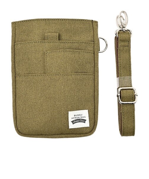 クツワ（KUTSUWA）　文具エプロンバッグ　ミニ　カーキ　【数量限定】