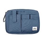 クツワ（KUTSUWA）　文具エプロンバッグ　マチ付き　ブルー　【数量限定】