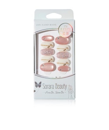 ソララビューティー（Sorara　Beauty）　ネイルチップ　SS8　ローズグリッターベール