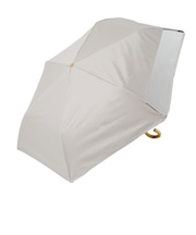 ラインドロップス(LINEDROPS) キッズ晴雨兼用傘 折りたたみ傘 55cm ベージュ