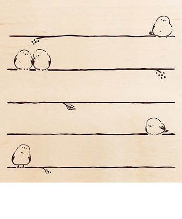 ビバリー　いろどりはんこ　TSWー155　シマエナガ　ひとやすみ